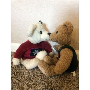 HALLMARK KISS KISS TEDDY BEARS CHRISTMAS HOLIDAY MAGNETIC PLUSH STUFFED ANIMAL